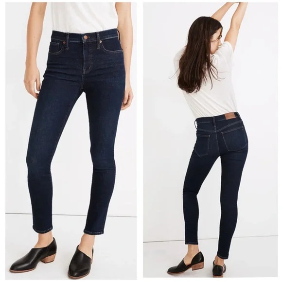Madewell Mid Rise Lean Skinny Jeans Women's Size 28 Medium Blue Orland Wash - Picture 2 of 16